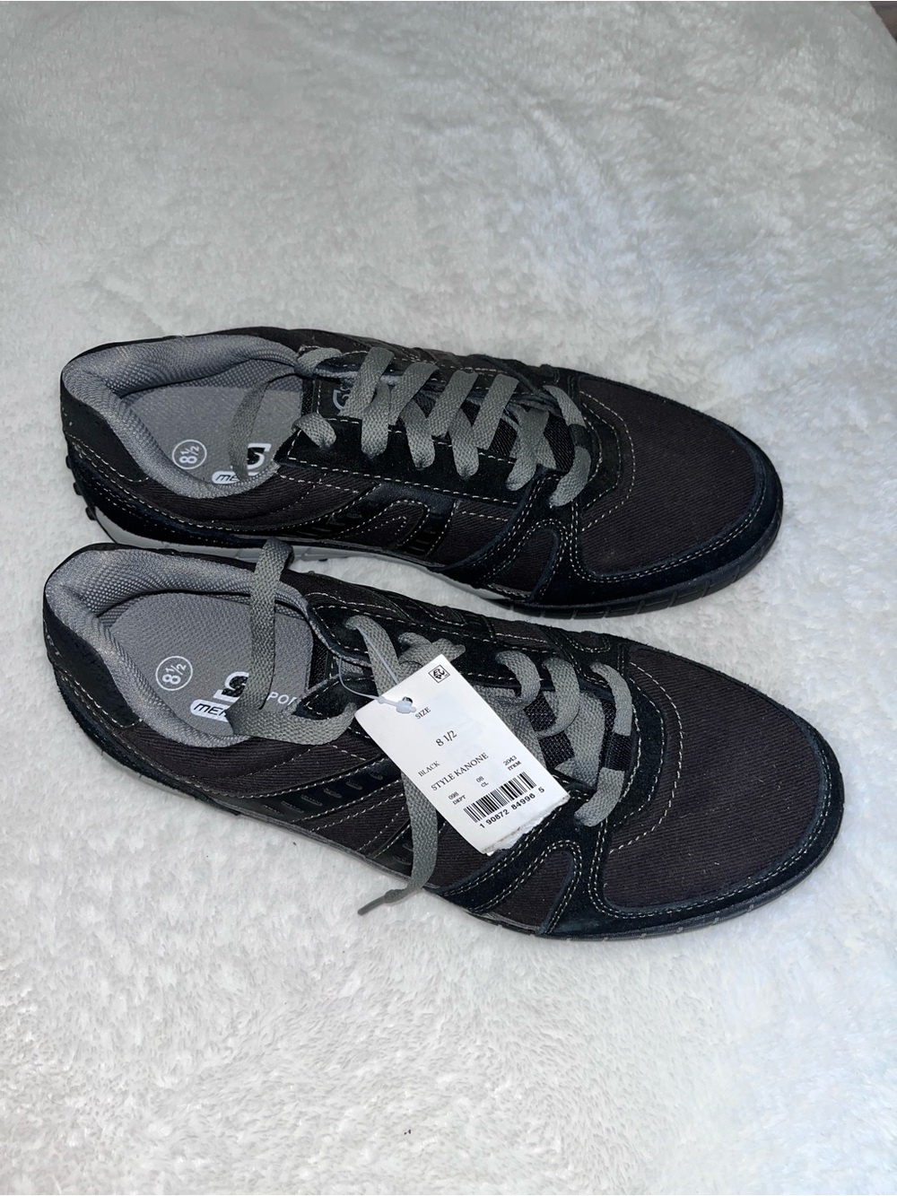 Skechers Men's Black and Gray Lace-Up Sneakers